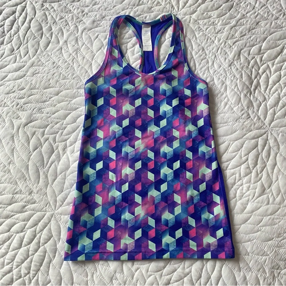 Ivivva Purple and Blue Geometric Tank Top - Picture 2 of 6